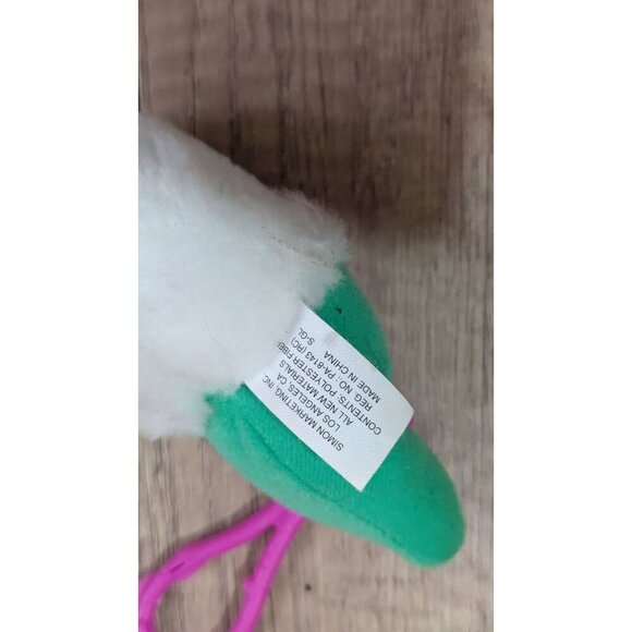 Disney Snow White & the Seven Dwarves Plush Green Hat Dwarf Head Backpack Clip B - Picture 5 of 6